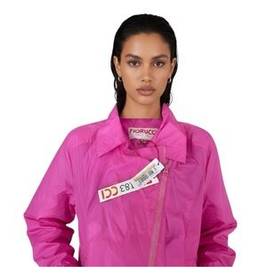 Fiorucci Hot Pink Moto Jacket Size XS | New With Tags | Statement Outerwear